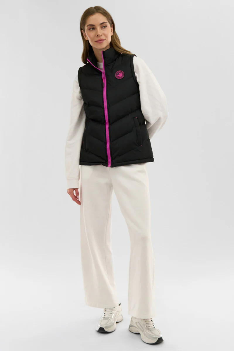 Canada Weather Gear Chevron Puffer Vest - Black - Image 5
