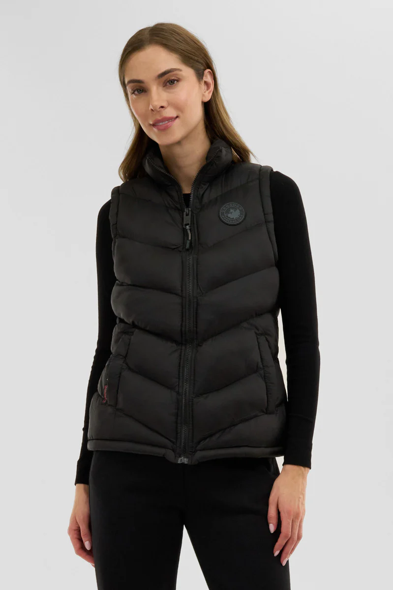 Canada Weather Gear Chevron Puffer Vest - Black