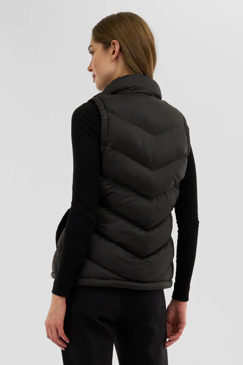 Canada Weather Gear Chevron Puffer Vest - Black - Image 3