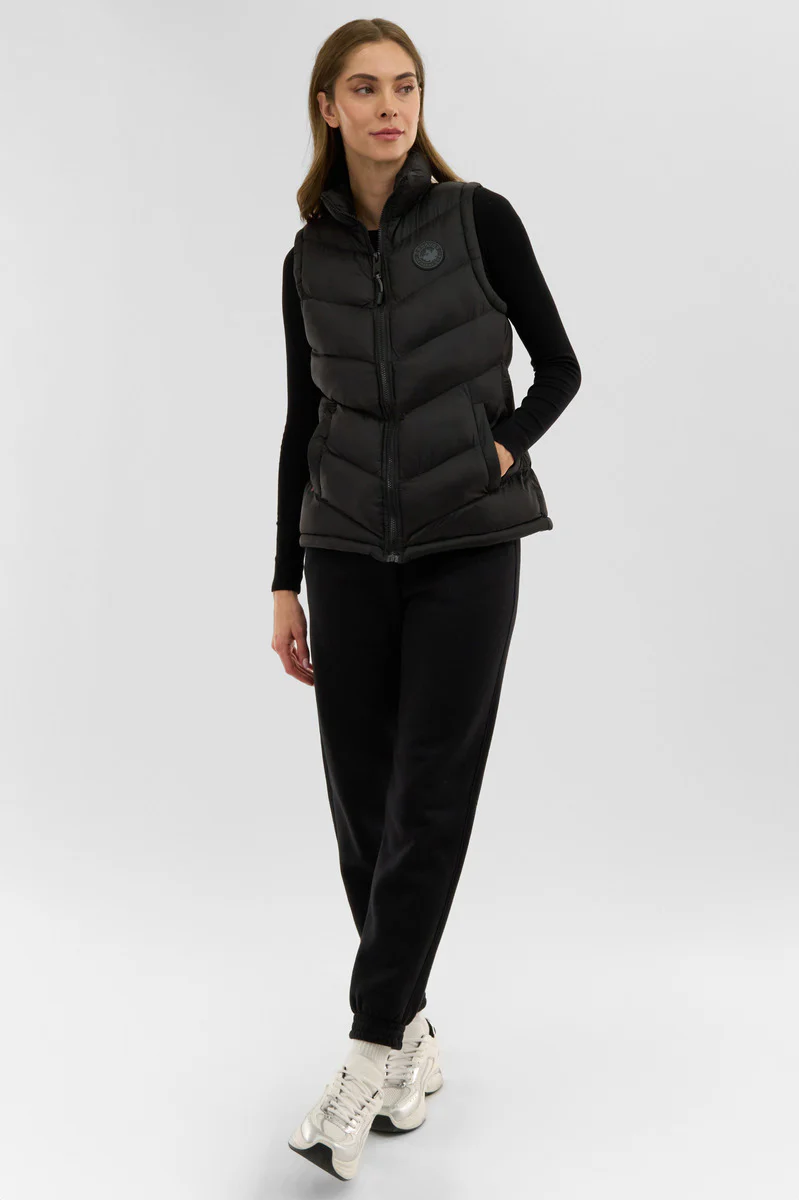 Canada Weather Gear Chevron Puffer Vest - Black - Image 5