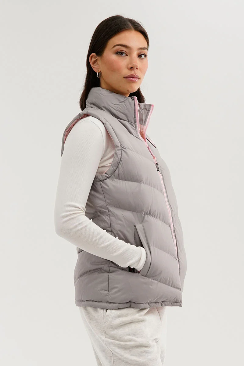 Canada Weather Gear Chevron Puffer Vest - Grey - Image 2