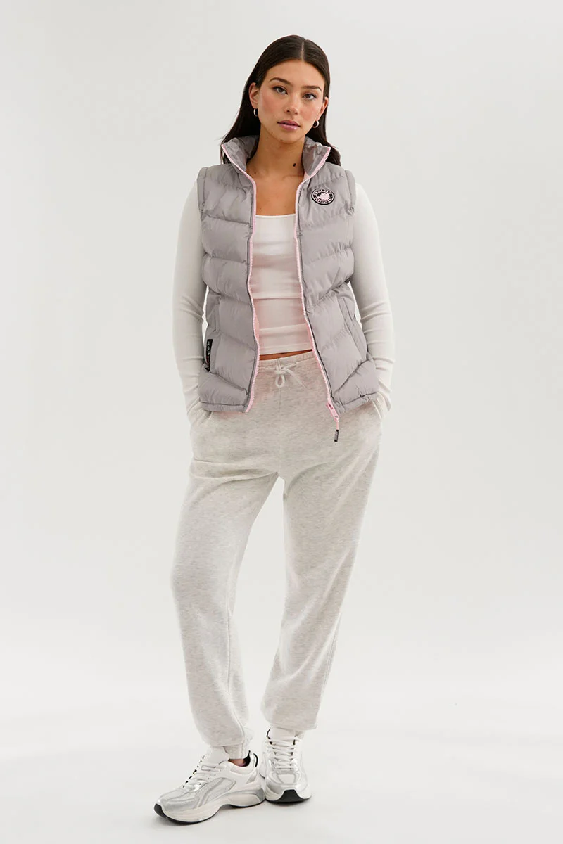 Canada Weather Gear Chevron Puffer Vest - Grey - Image 5
