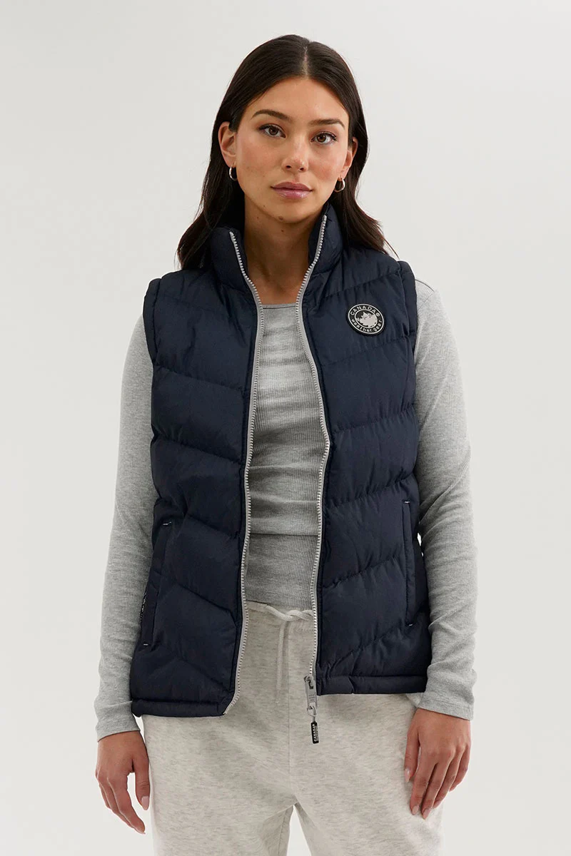 Canada Weather Gear Chevron Puffer Vest - Navy