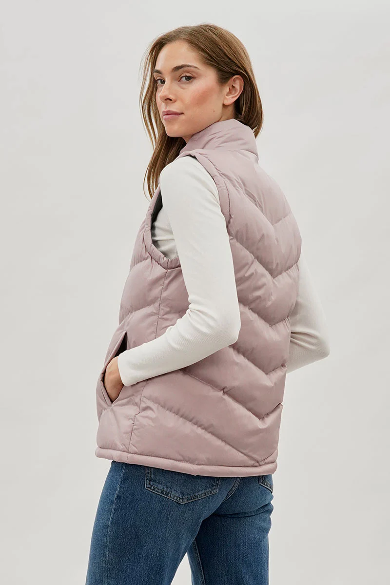 Canada Weather Gear Chevron Puffer Vest - Blush - Image 3