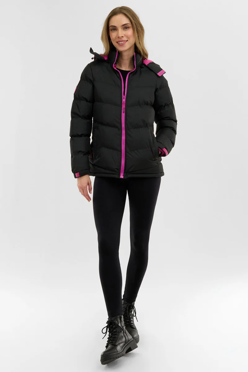 Canada Weather Gear Chevron Bubble Bomber Jacket - Black - Image 5