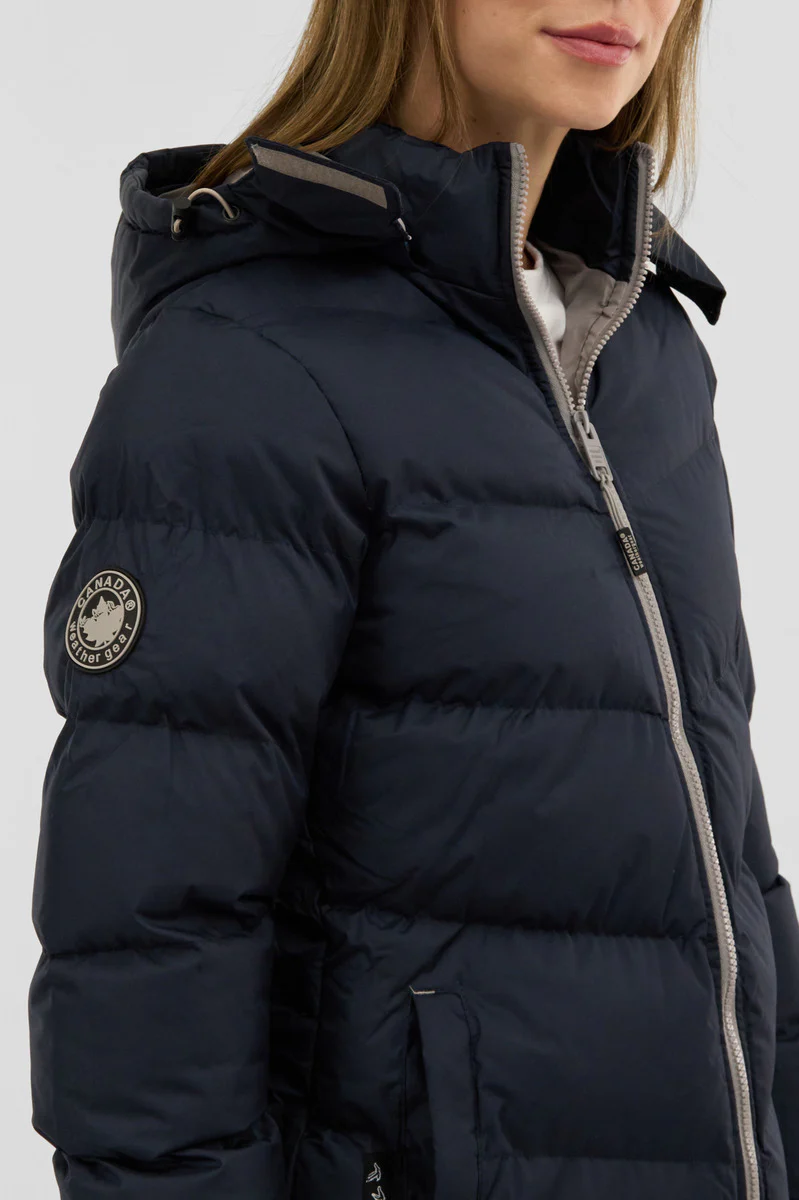 Canada Weather Gear Chevron Bubble Bomber Jacket - Navy - Image 4