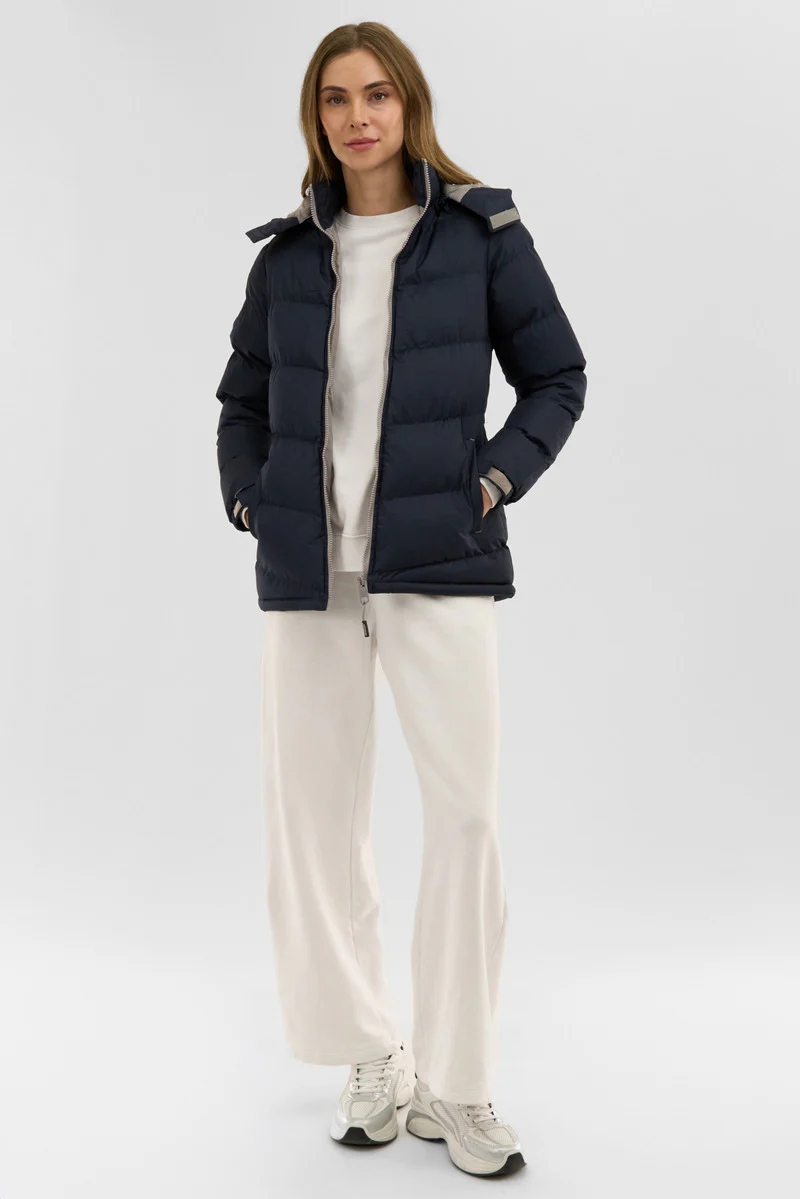 Canada Weather Gear Chevron Bubble Bomber Jacket - Navy - Image 5