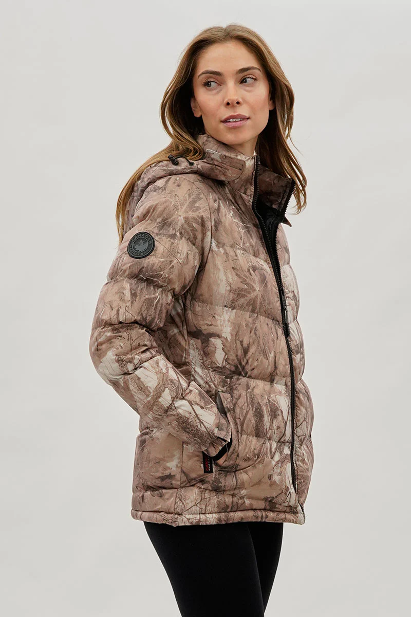 Canada Weather Gear Camo Print Chevron Bomber Jacket - Brown - Image 2