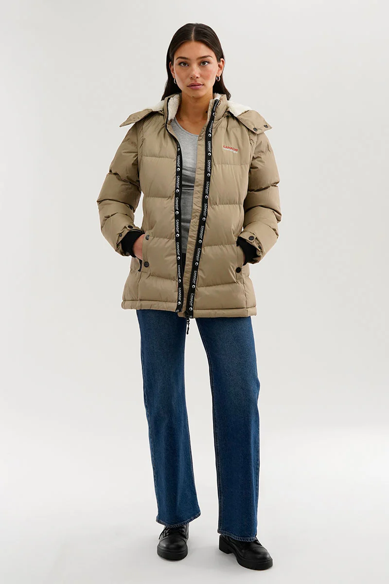 Canada Weather Gear Zip Off Sleeve Parka Jacket - Beige - Image 5
