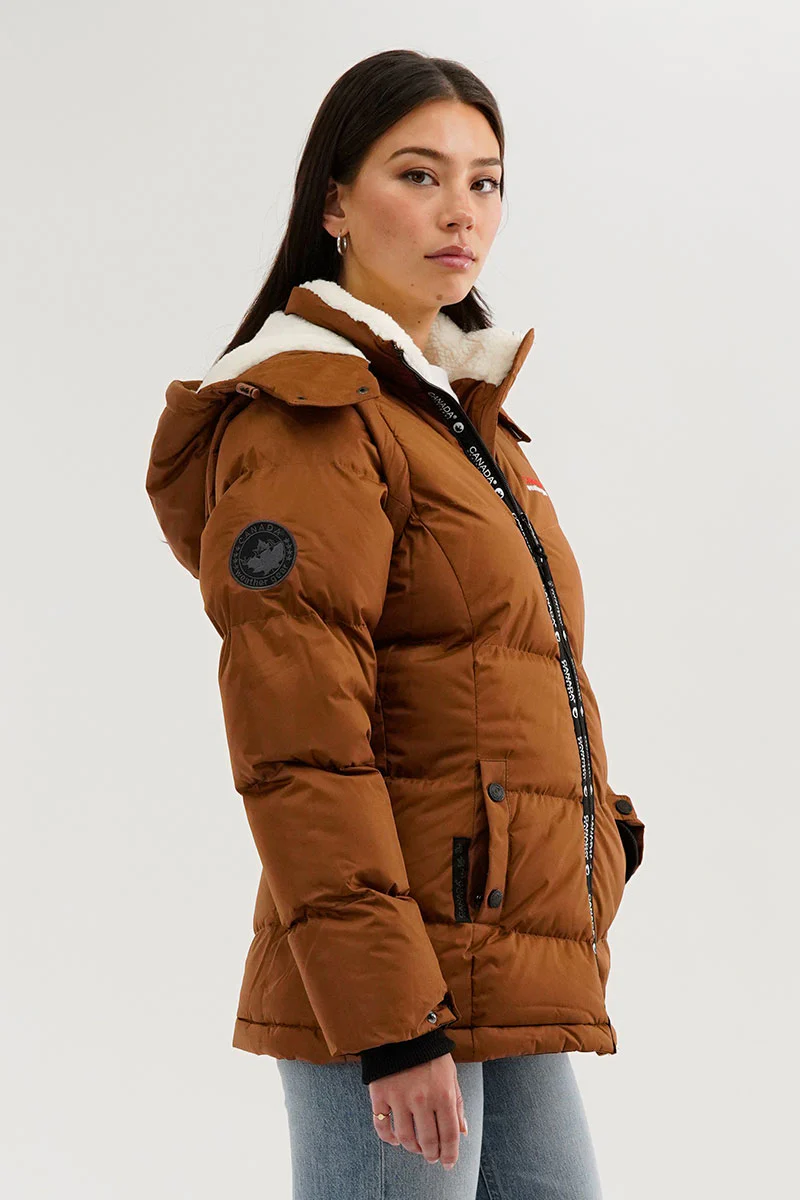 Canada Weather Gear Zip Off Sleeve Parka Jacket - Brown - Image 2