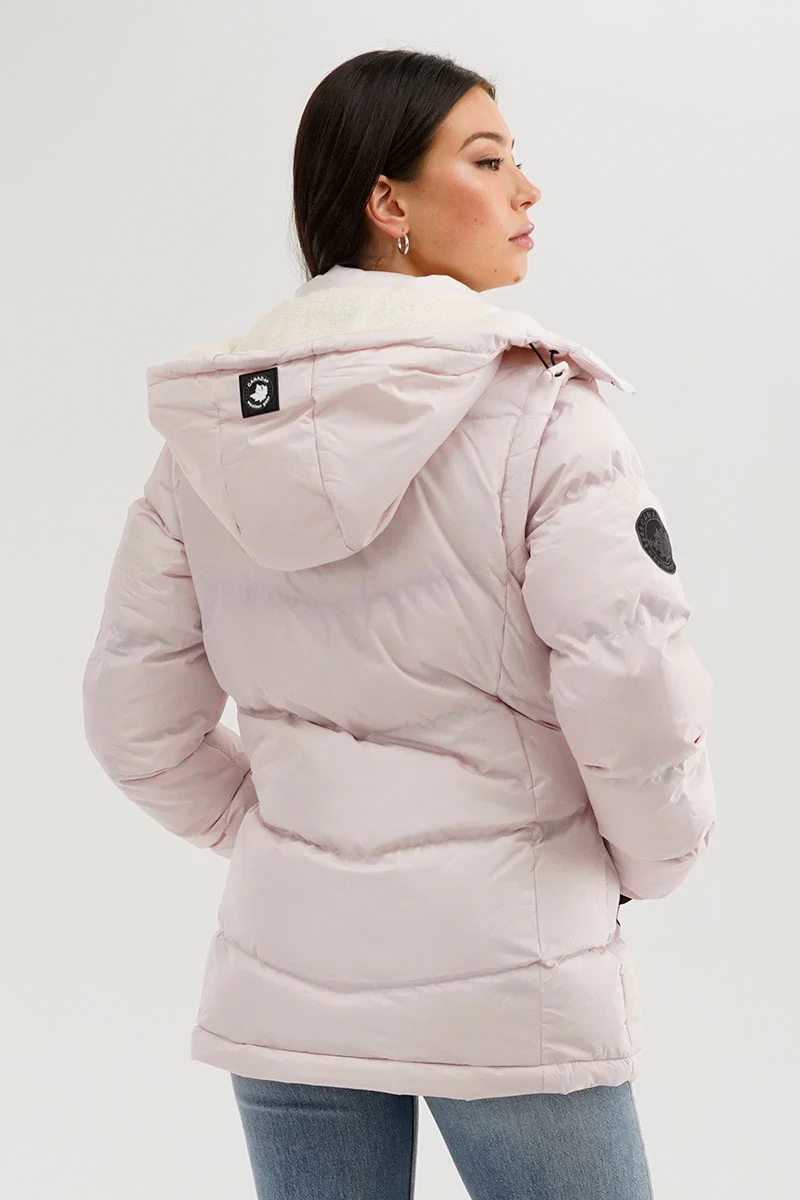 Canada Weather Gear Zip Off Sleeve Parka Jacket - Blush - Image 3