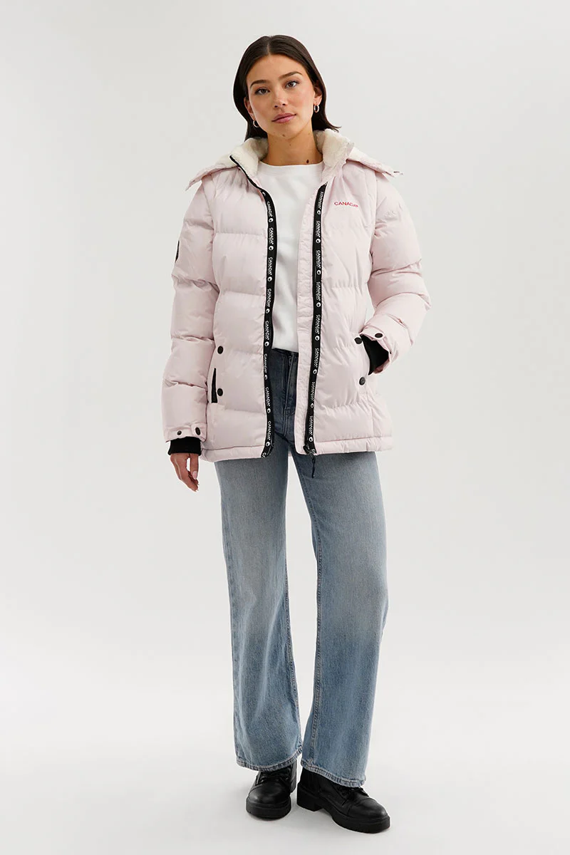 Canada Weather Gear Zip Off Sleeve Parka Jacket - Blush - Image 5