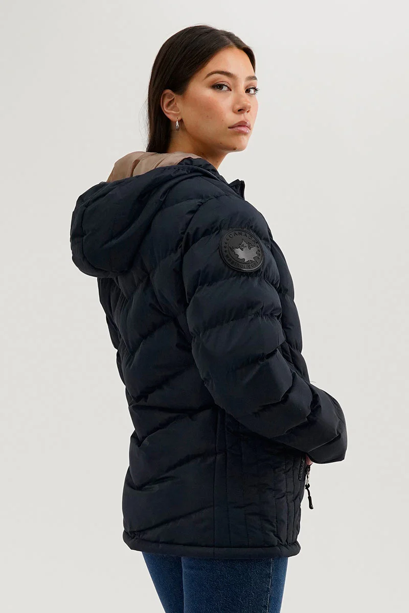 Canada Weather Gear Chevron Quilted Bomber Jacket - Navy - Image 3
