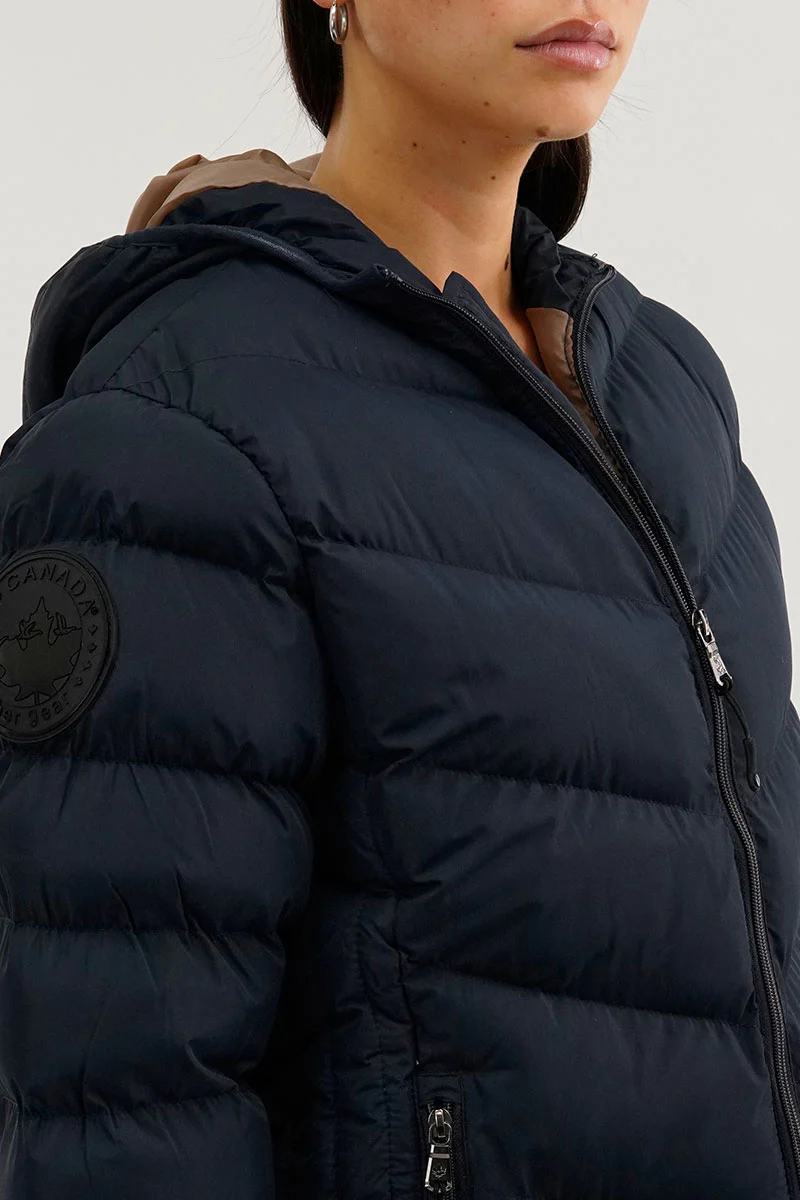 Canada Weather Gear Chevron Quilted Bomber Jacket - Navy - Image 4