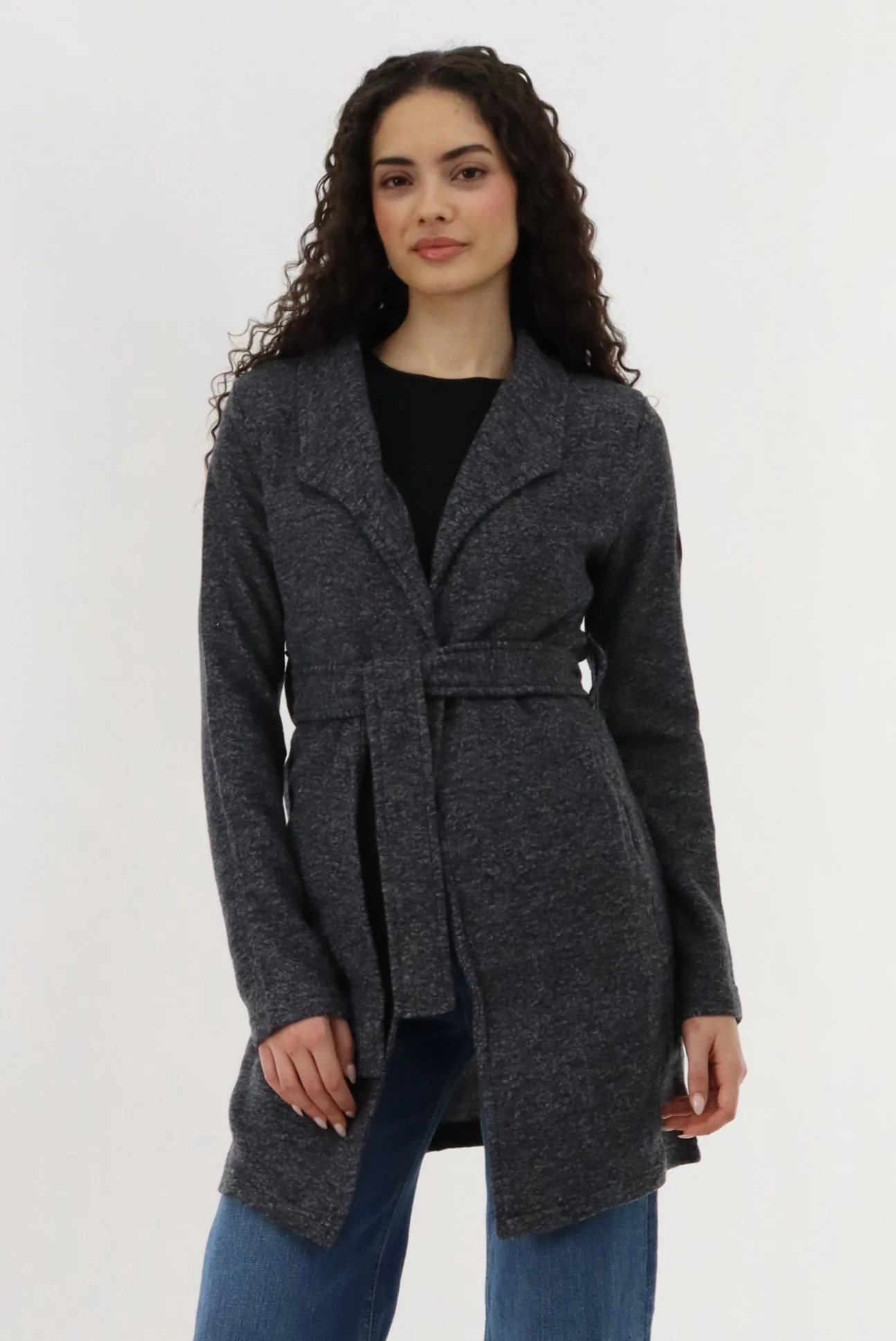 Canada Weather Gear Fleece Wrap Lightweight Jacket - Black