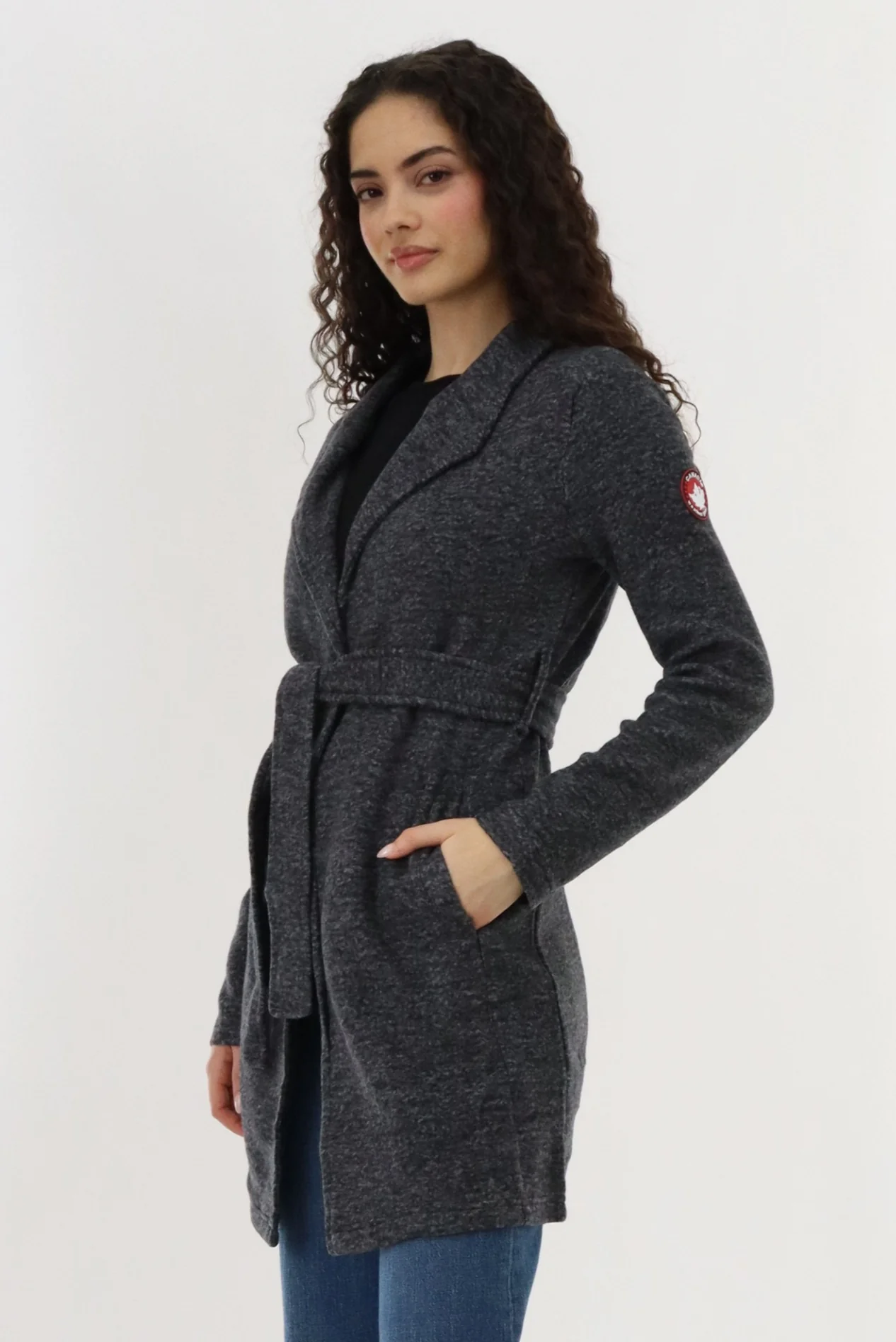 Canada Weather Gear Fleece Wrap Lightweight Jacket - Black - Image 2