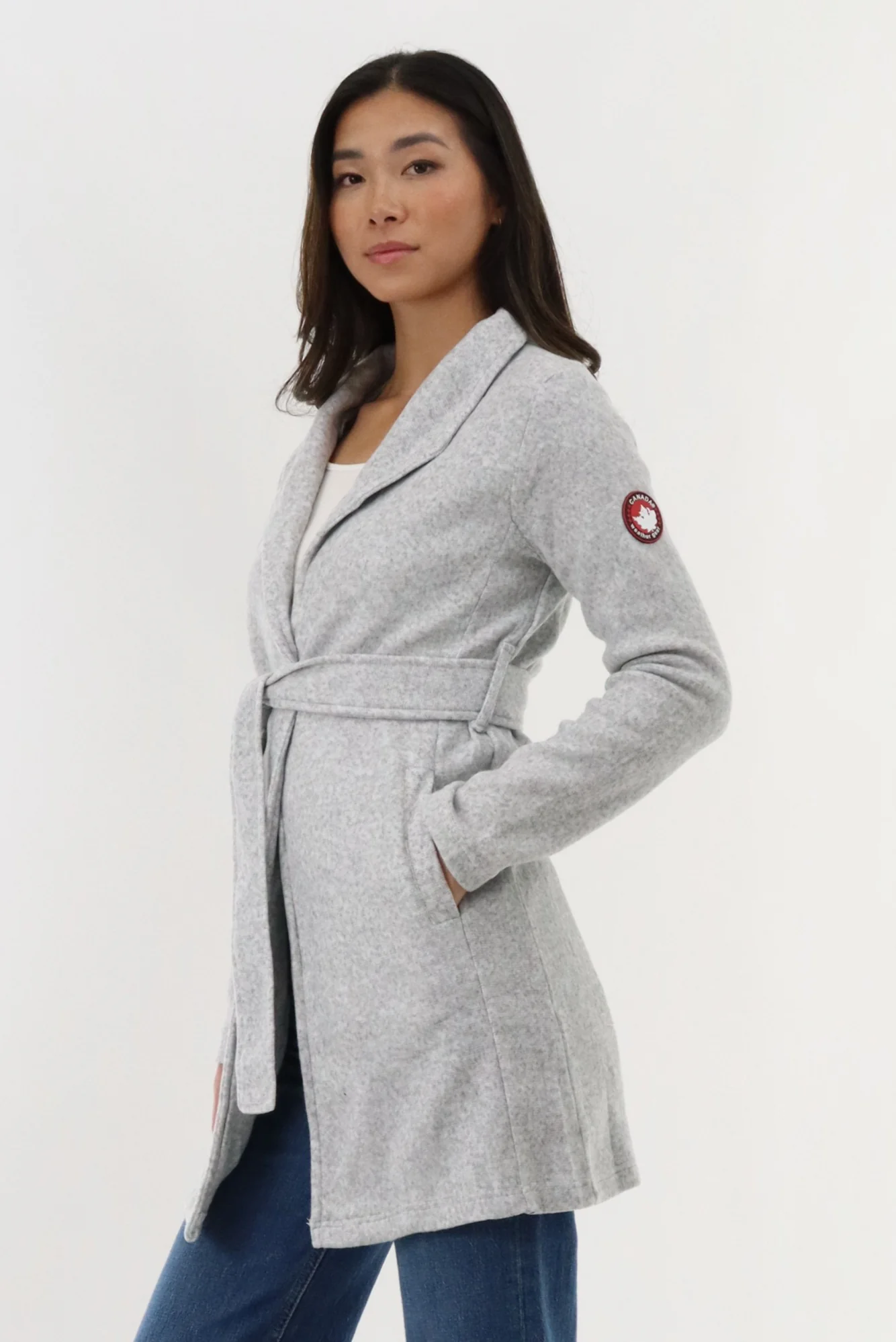 Canada Weather Gear Fleece Wrap Lightweight Jacket - Grey - Image 2