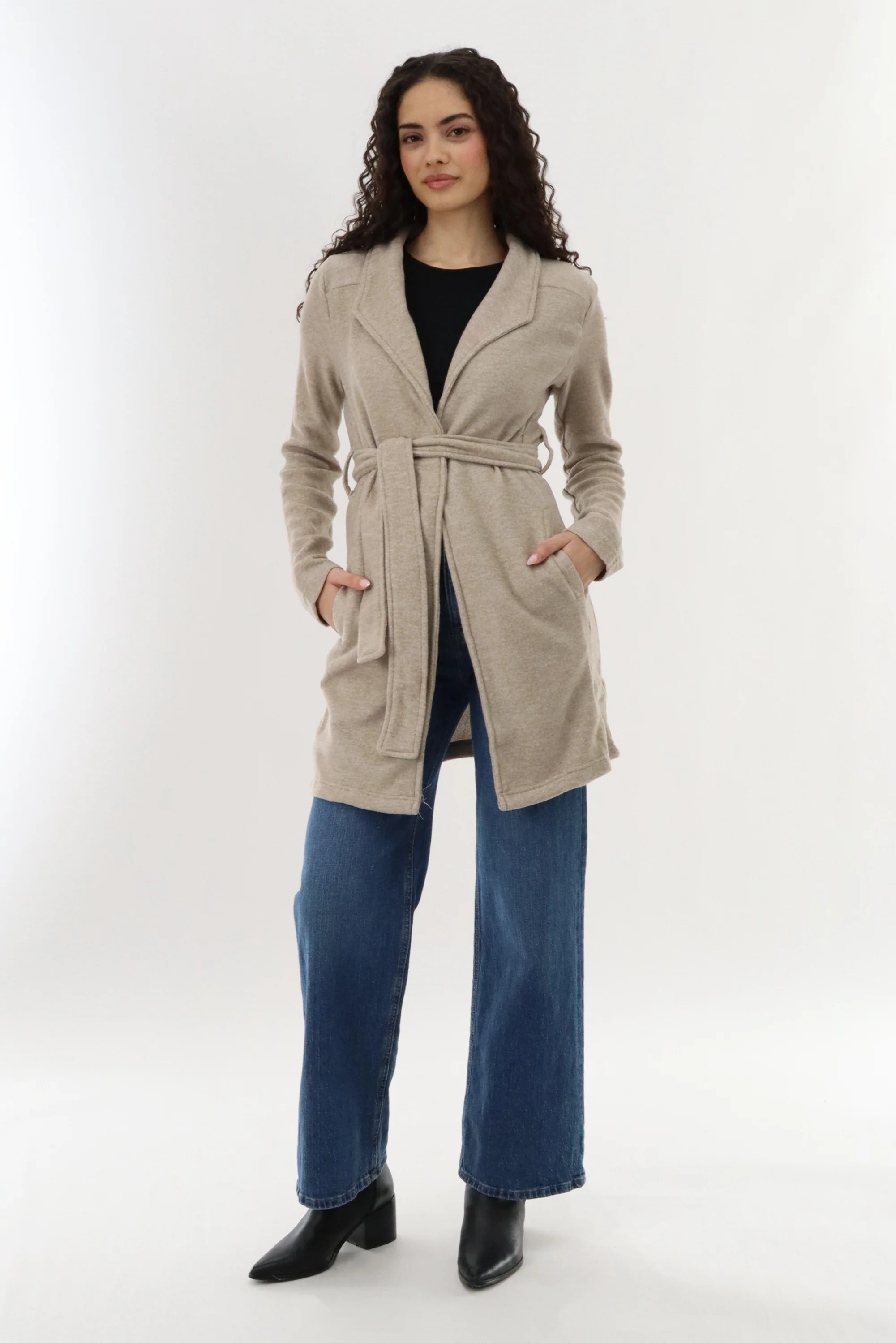 Canada Weather Gear Fleece Wrap Lightweight Jacket - Beige - Image 5