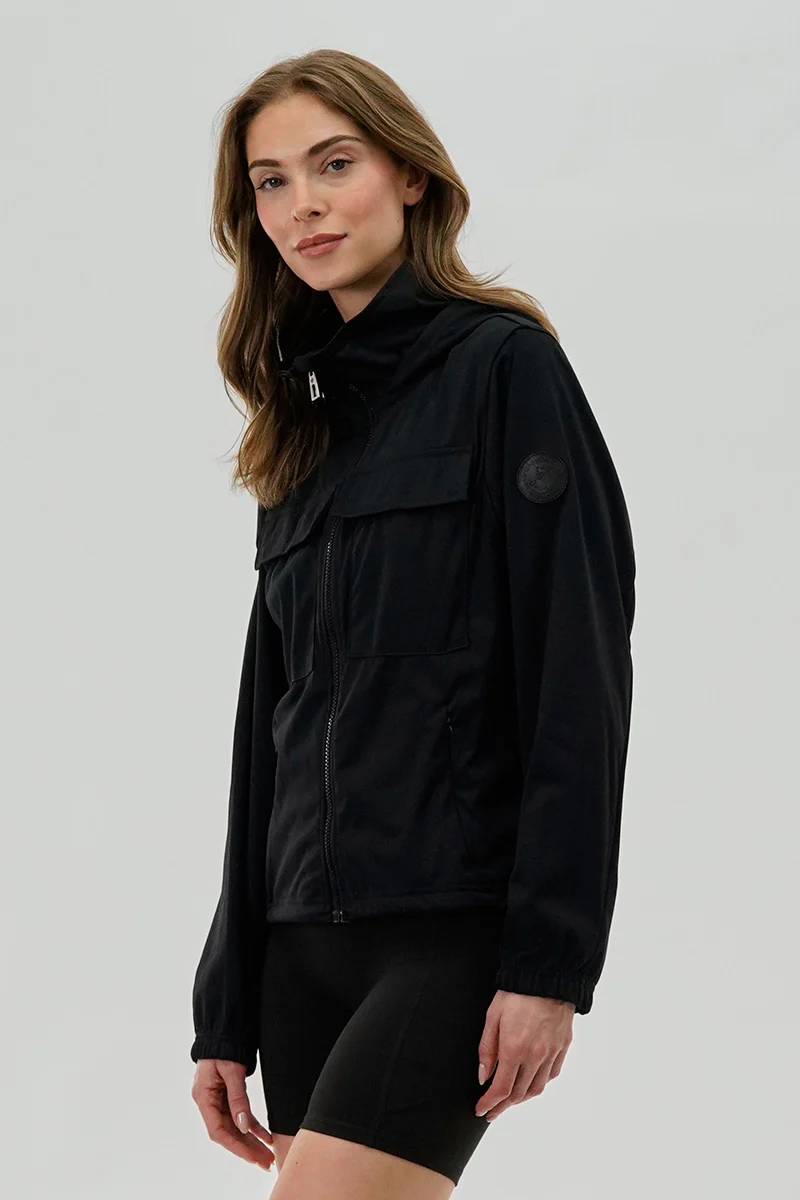 Canada Weather Gear Hooded Utility Lightweight Jacket - Black - Image 2