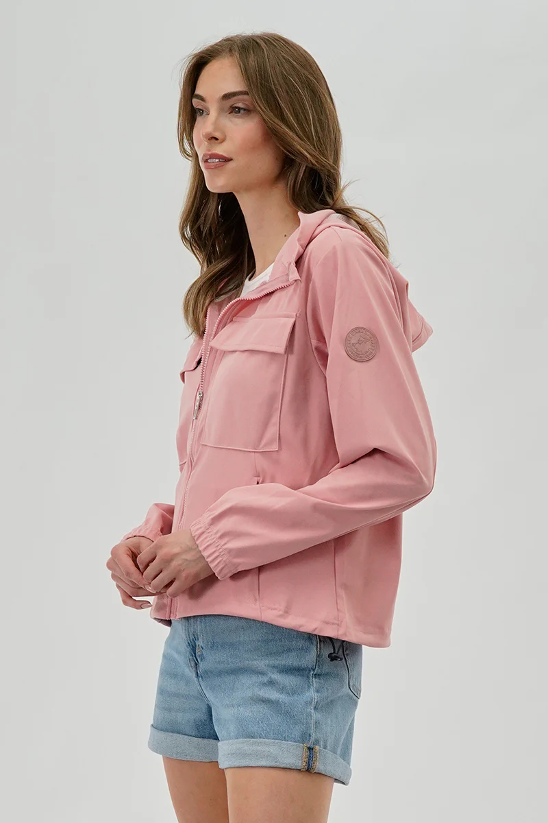 Canada Weather Gear Hooded Utility Lightweight Jacket - Pink - Image 2