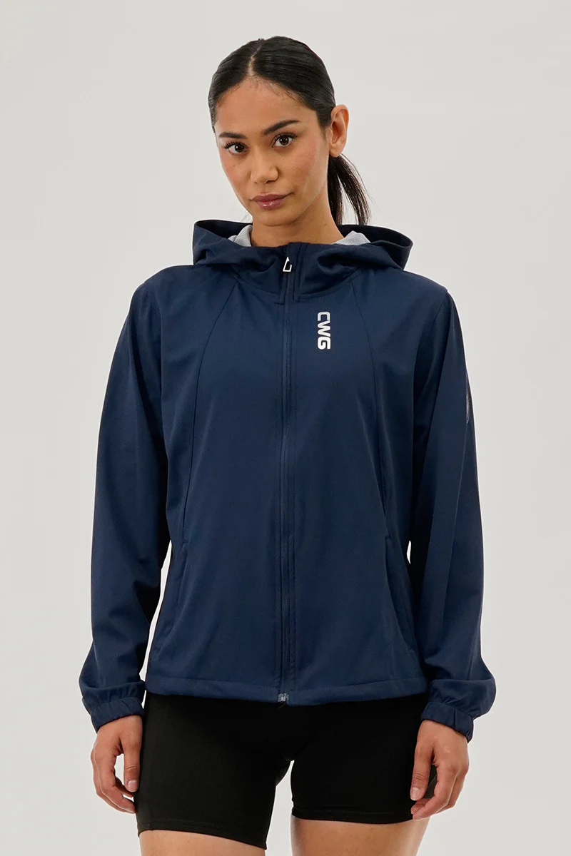 Canada Weather Gear Hooded Zip Up Lightweight Jacket - Navy