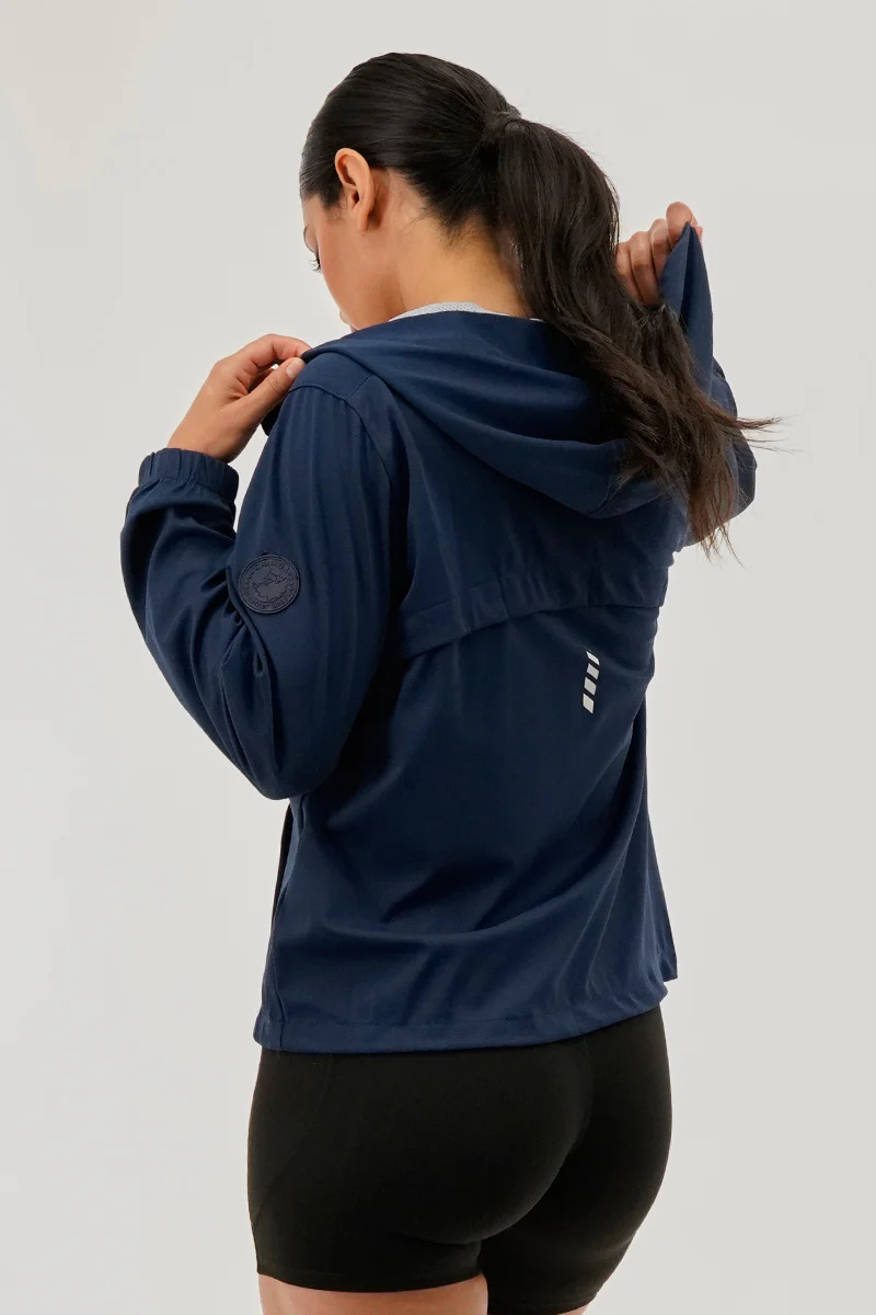 Canada Weather Gear Hooded Zip Up Lightweight Jacket - Navy - Image 3