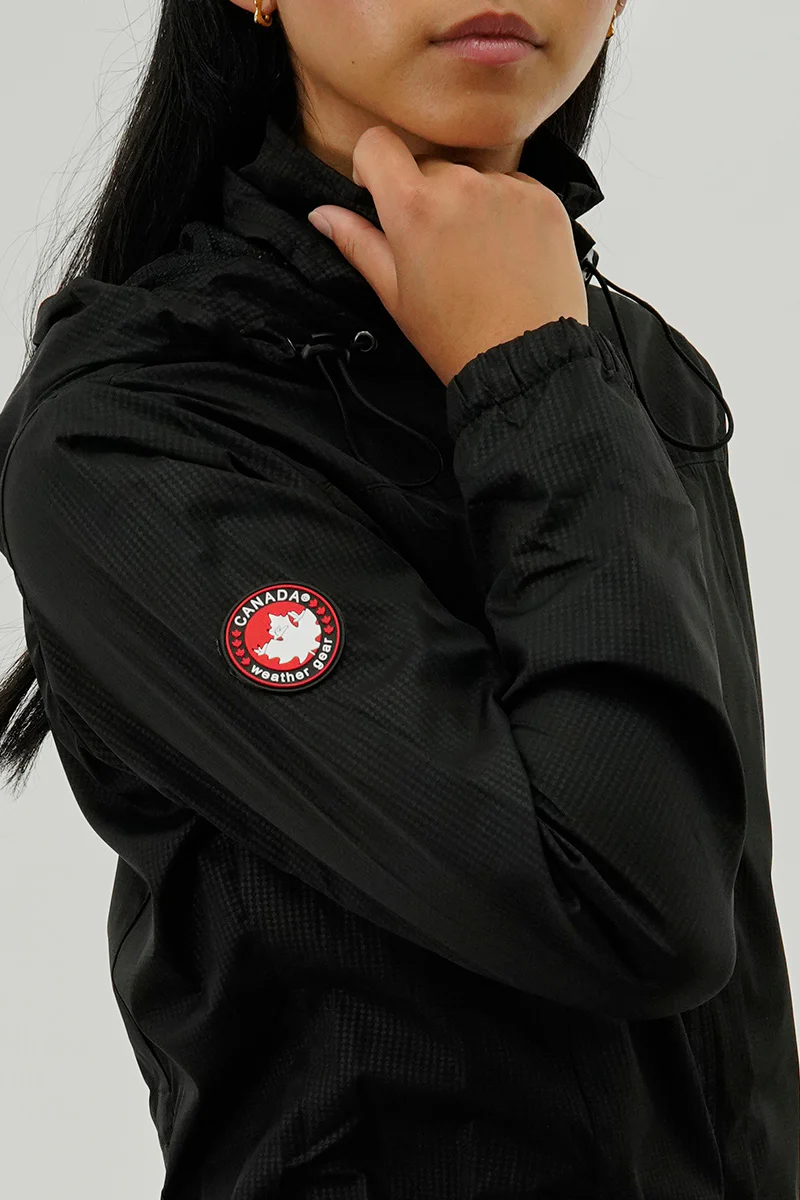 Canada Weather Gear Long Hooded Lightweight Jacket - Black - Image 4