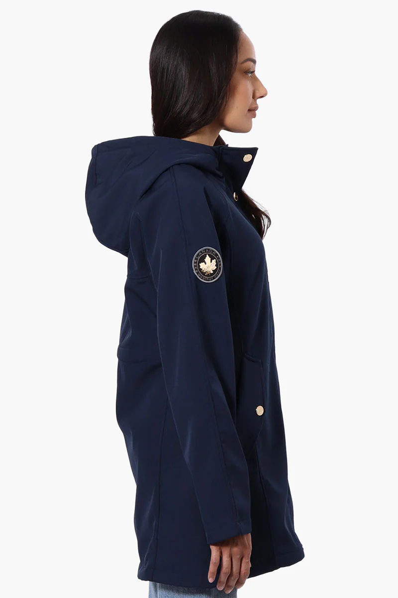 Canada Weather Gear Soft Shell Hooded Lightweight Jacket - Navy - Image 2