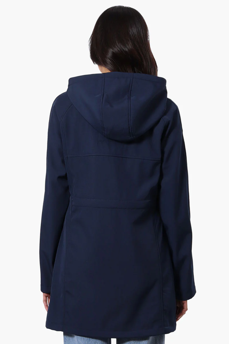 Canada Weather Gear Soft Shell Hooded Lightweight Jacket - Navy - Image 3