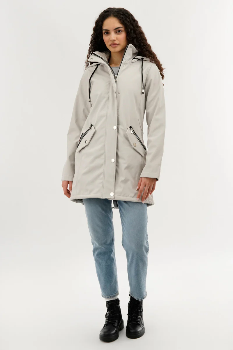 Canada Weather Gear Soft Shell Lightweight Jacket - Cream - Image 5