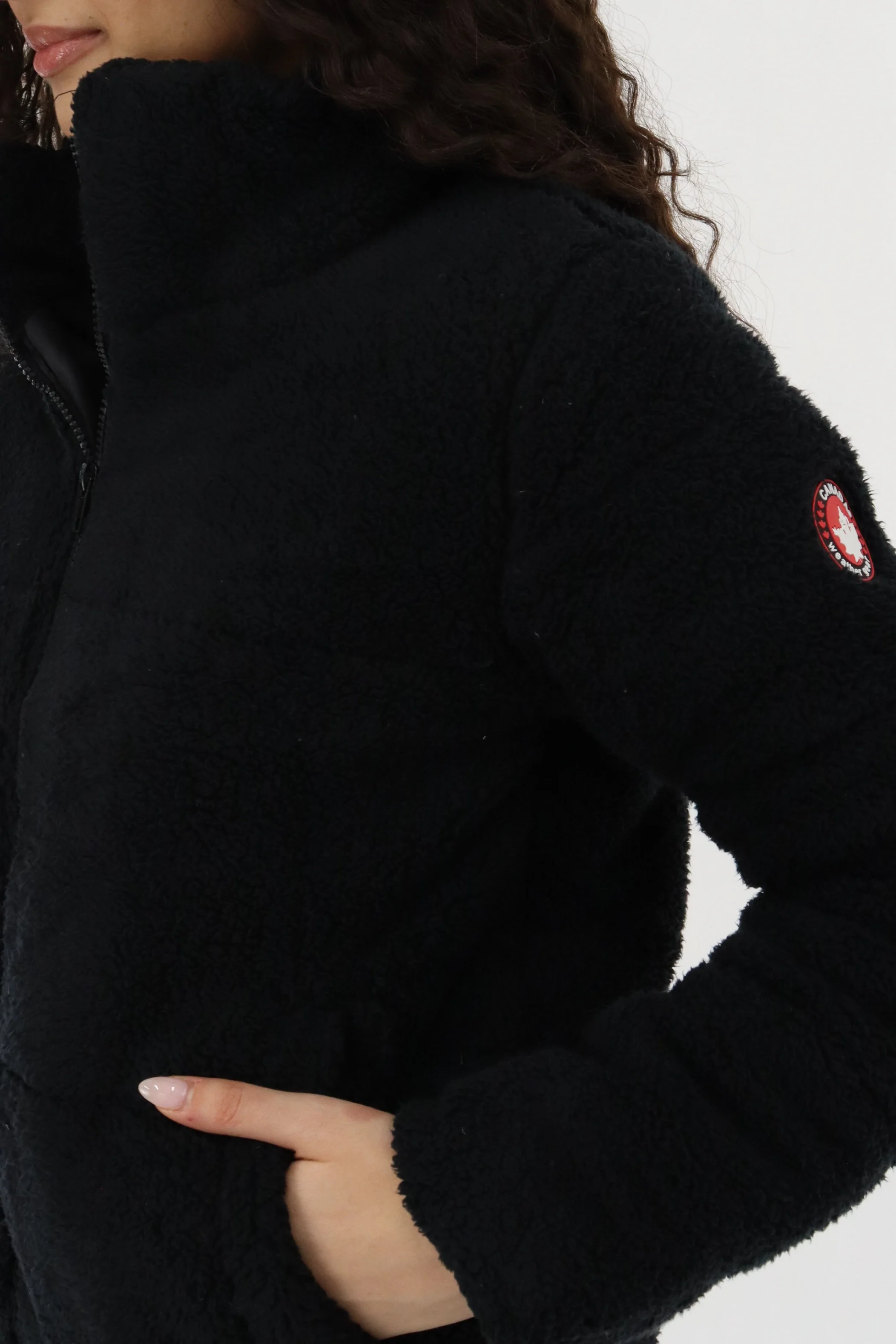 Canada Weather Gear Sherpa Bomber Jacket - Black - Image 4