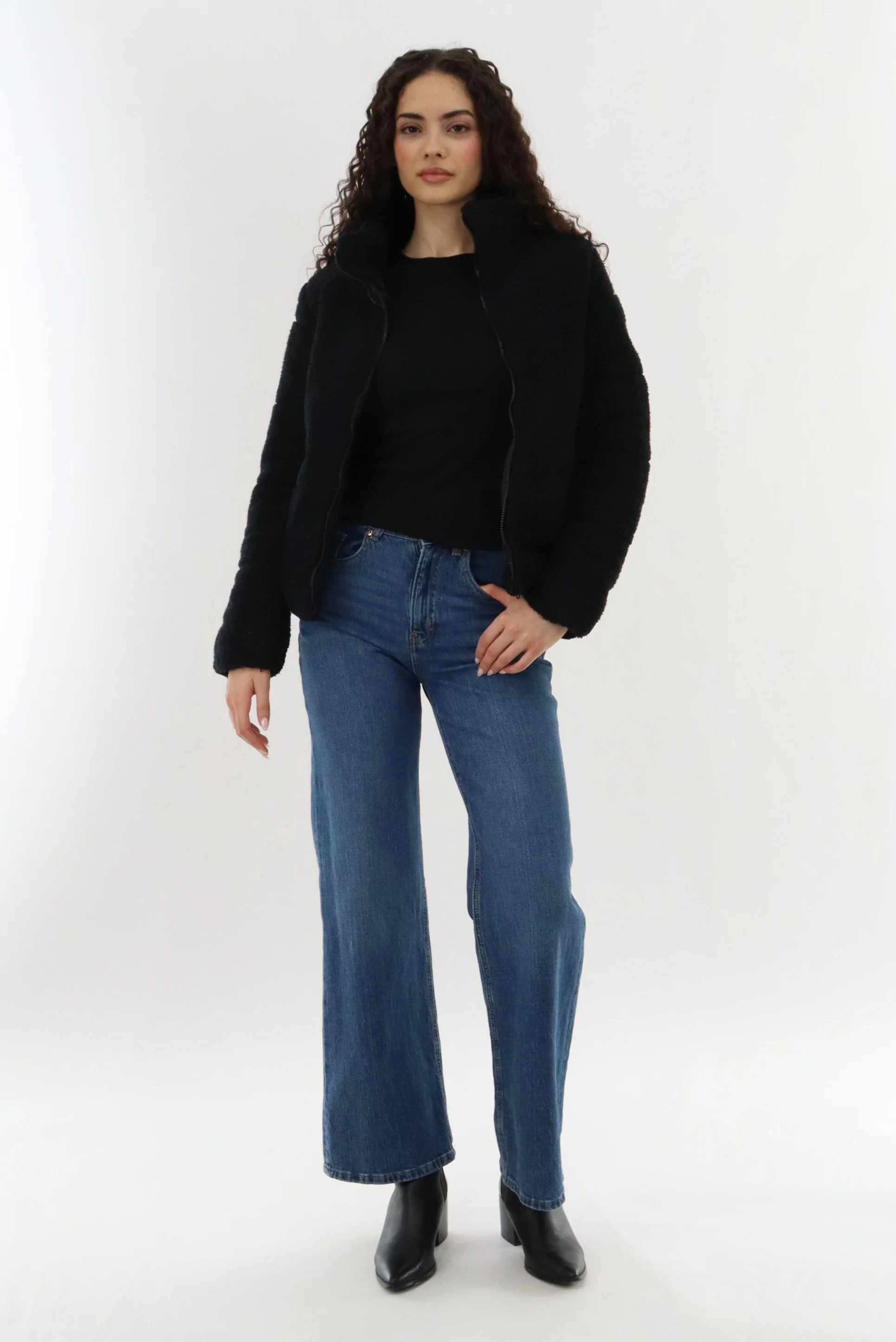 Canada Weather Gear Sherpa Bomber Jacket - Black - Image 5