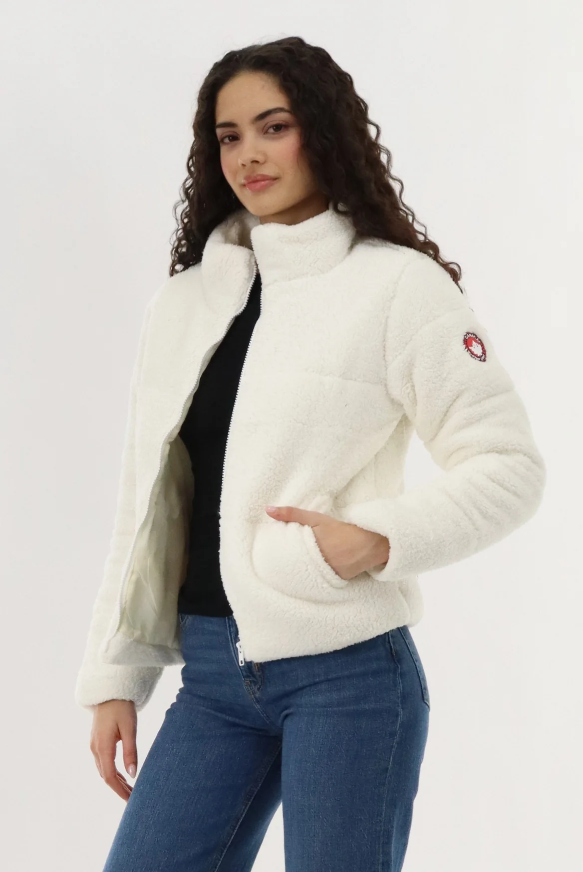 Canada Weather Gear Sherpa Bomber Jacket - White - Image 2