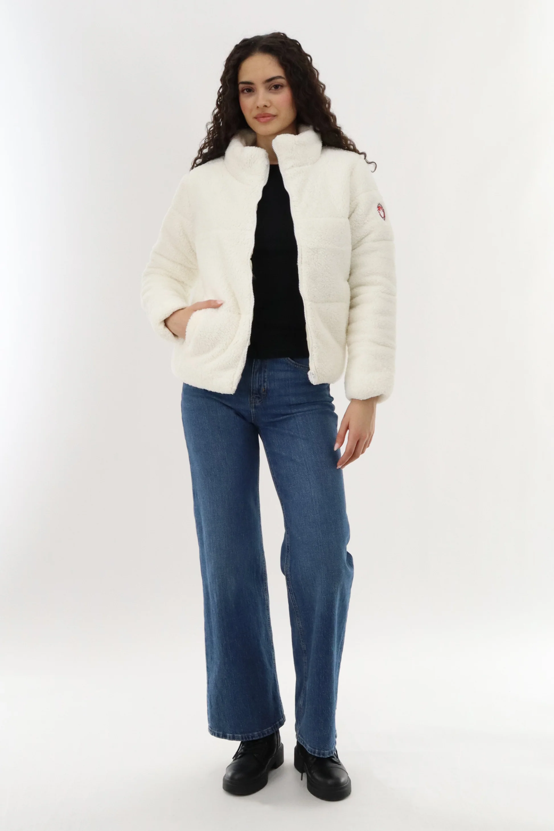 Canada Weather Gear Sherpa Bomber Jacket - White - Image 5