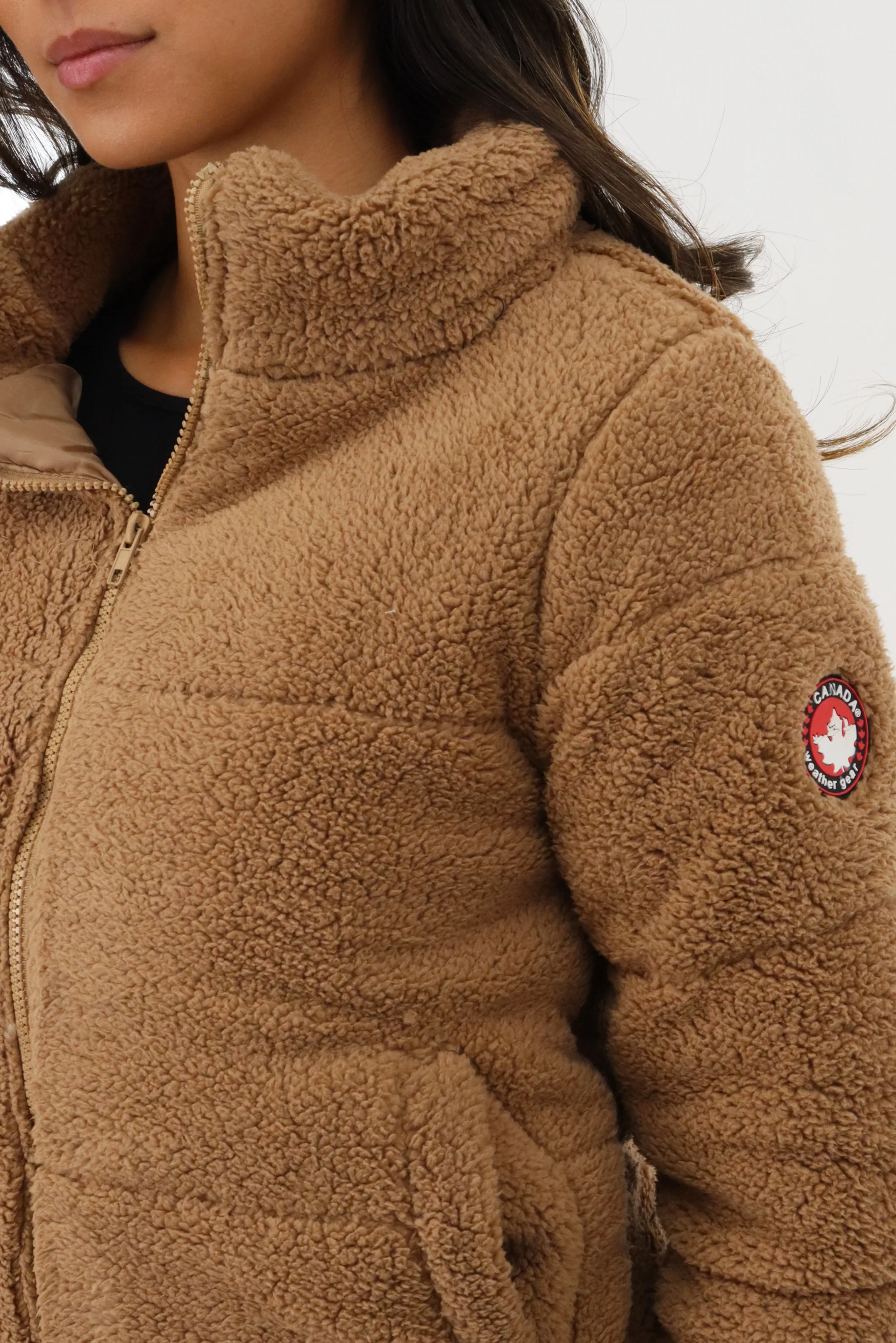 Canada Weather Gear Sherpa Bomber Jacket - Camel - Image 4