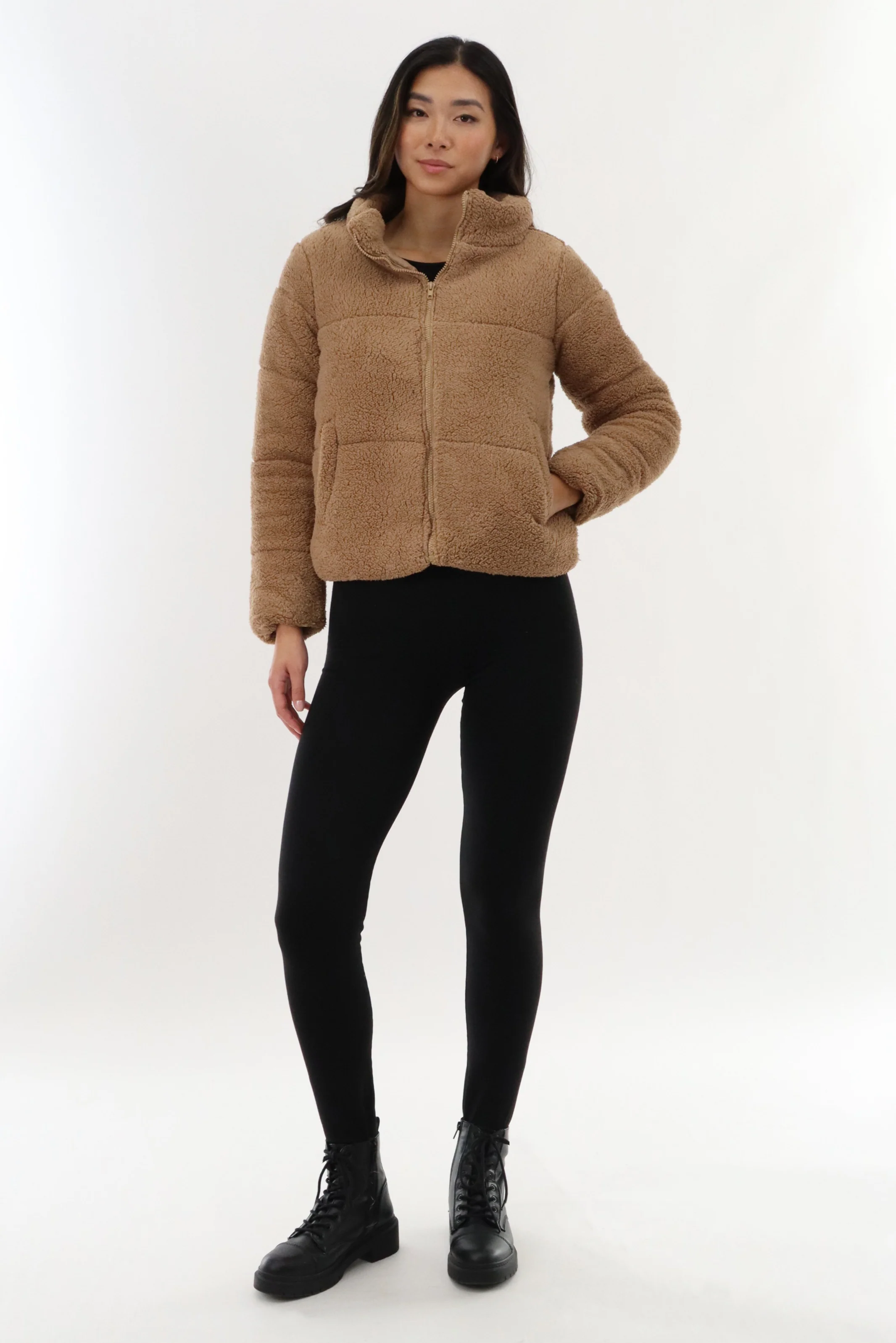 Canada Weather Gear Sherpa Bomber Jacket - Camel - Image 5