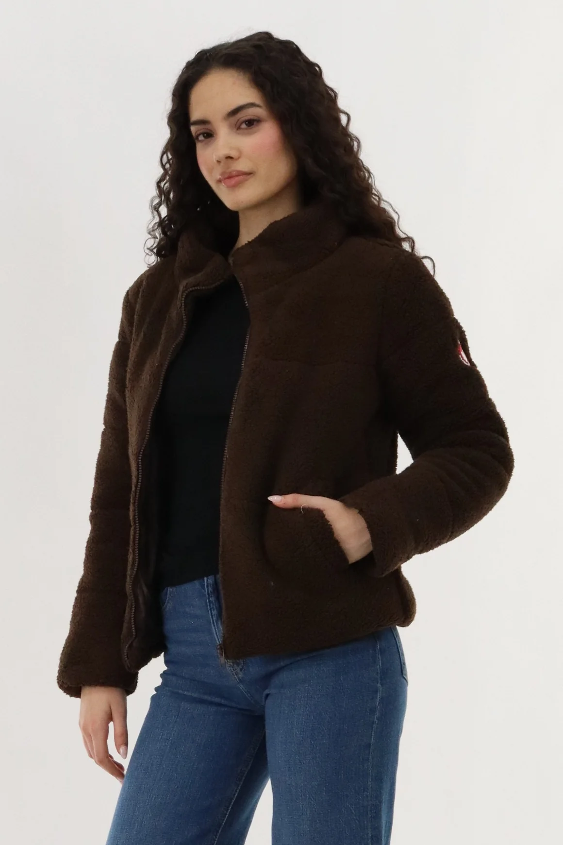 Canada Weather Gear Sherpa Bomber Jacket - Brown - Image 2