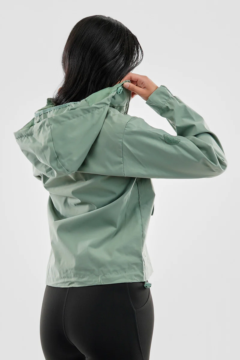 Canada Weather Gear Cropped Coated Microfibre Lightweight Jacket - Olive - Image 3