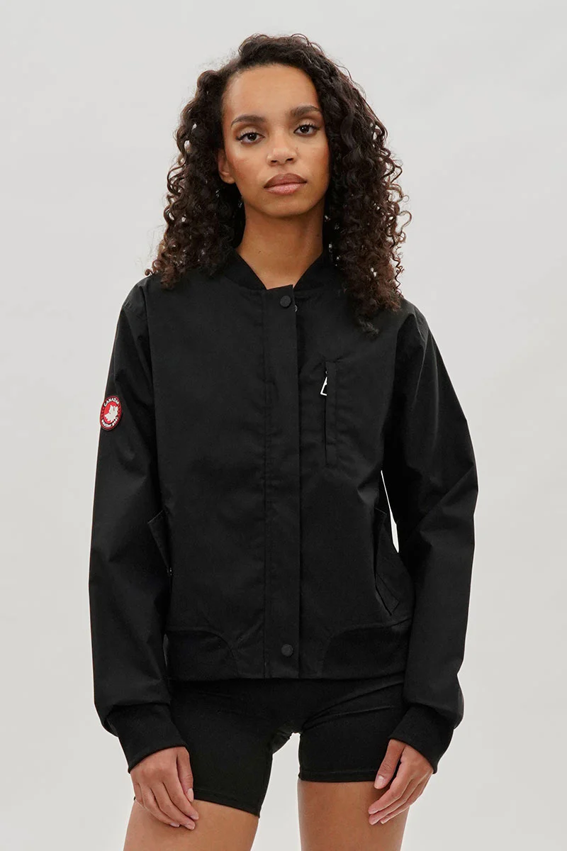 Canada Weather Gear Basic Zip Up Bomber Lightweight Jacket - Black