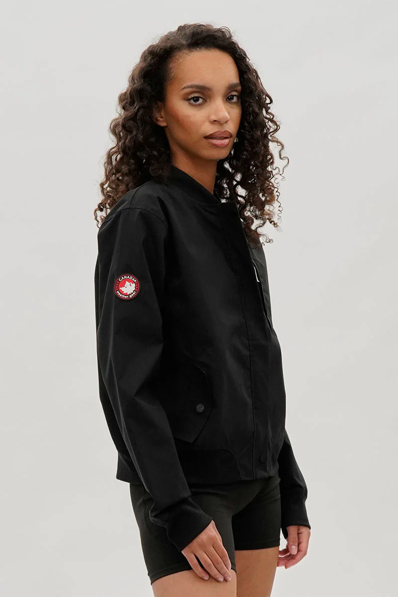 Canada Weather Gear Basic Zip Up Bomber Lightweight Jacket - Black - Image 2