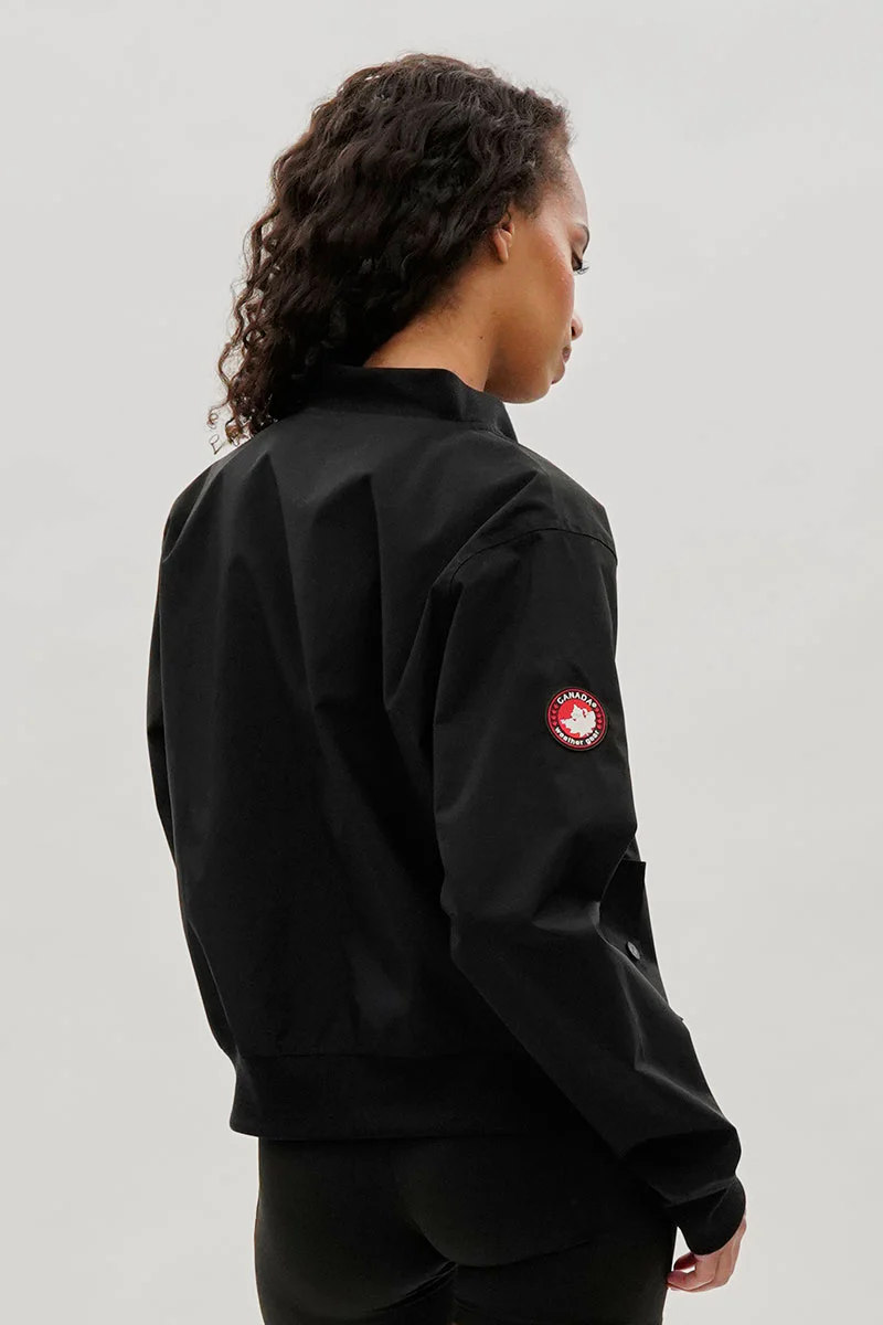 Canada Weather Gear Basic Zip Up Bomber Lightweight Jacket - Black - Image 3