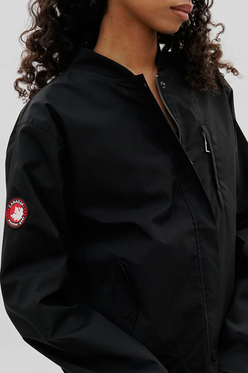 Canada Weather Gear Basic Zip Up Bomber Lightweight Jacket - Black - Image 4