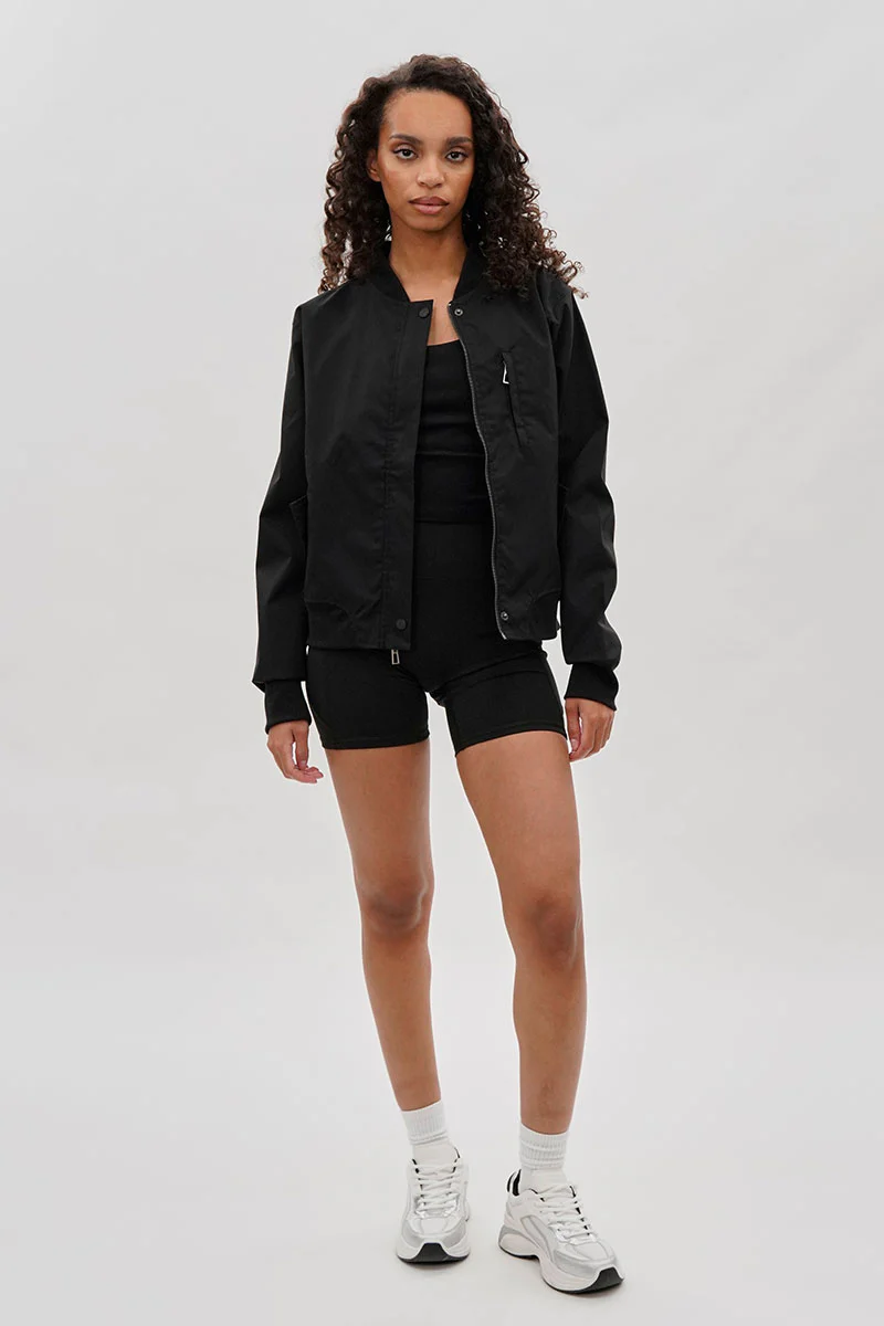 Canada Weather Gear Basic Zip Up Bomber Lightweight Jacket - Black - Image 5