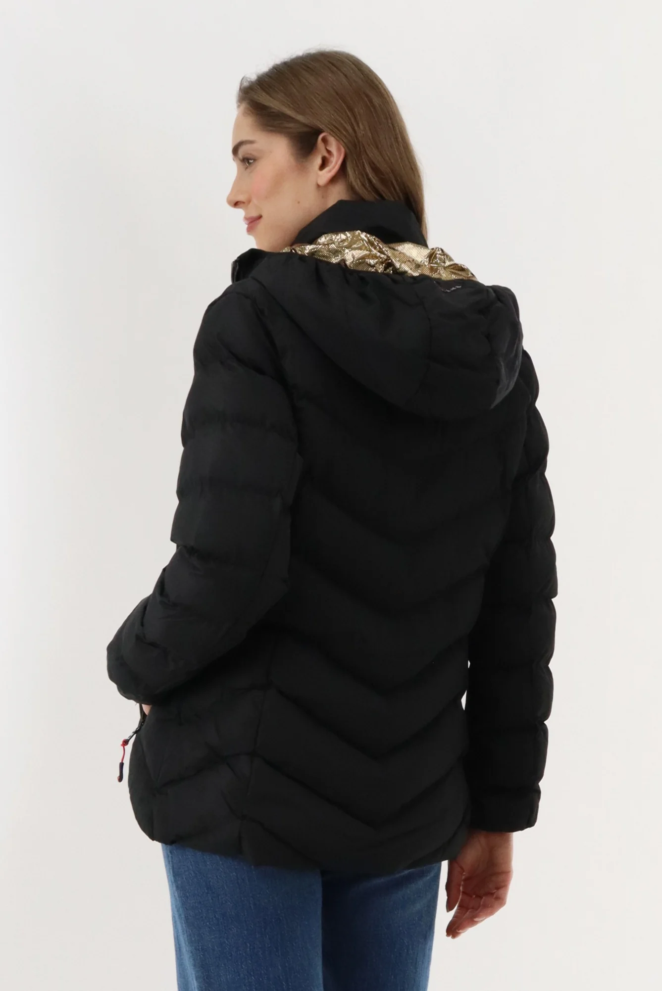 Canada Weather Gear Quilted Puffer Double Zip Bomber Jacket - Black - Image 3