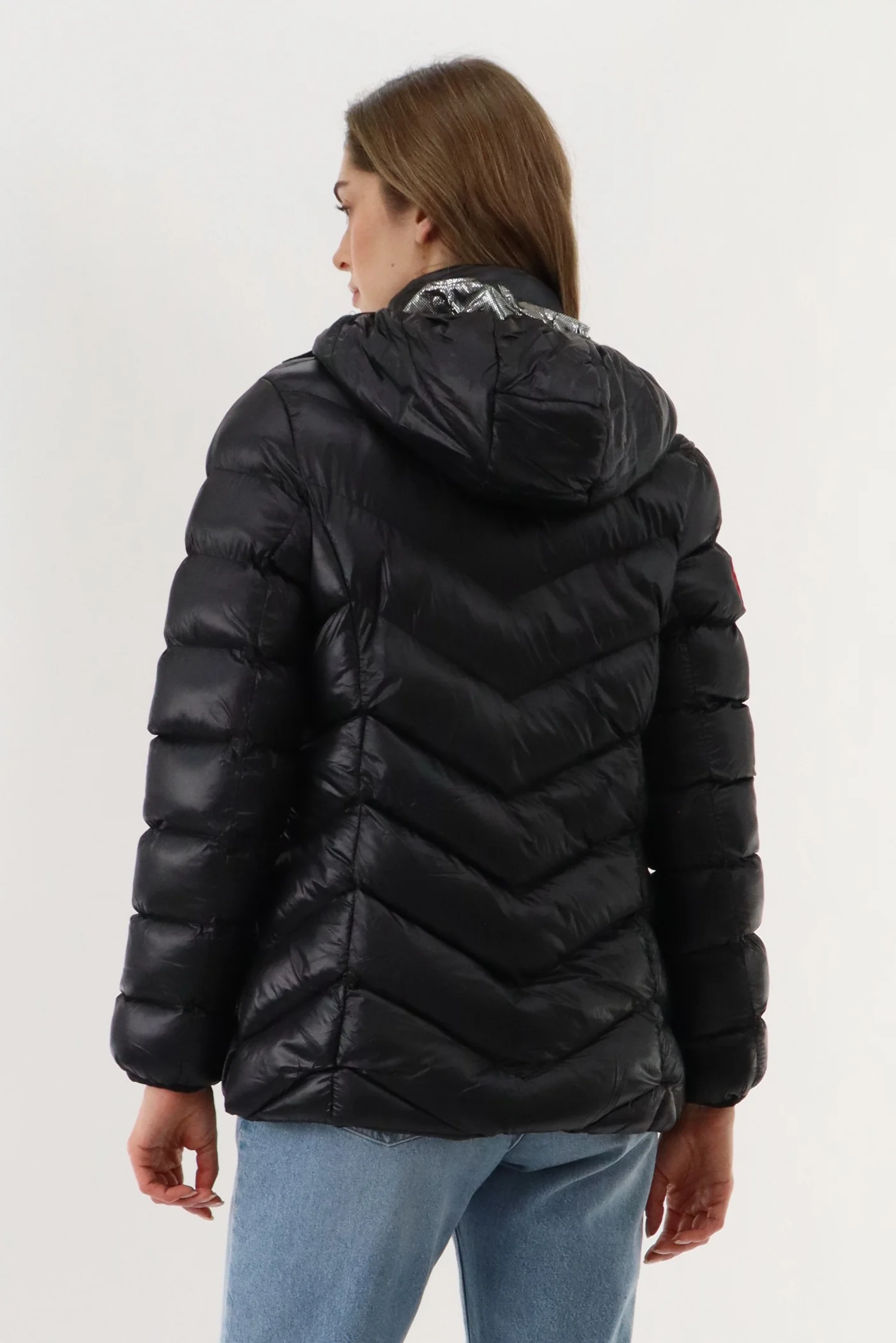 Canada Weather Gear Quilted Puffer Double Zip Bomber Jacket - Black - Image 3