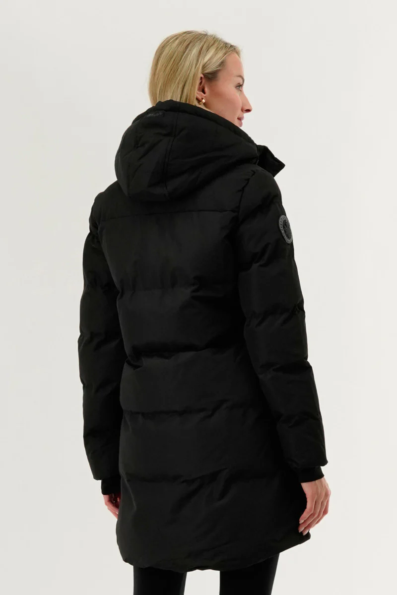 Canada Weather Gear Colour Block Puffer Parka Jacket - Black - Image 3