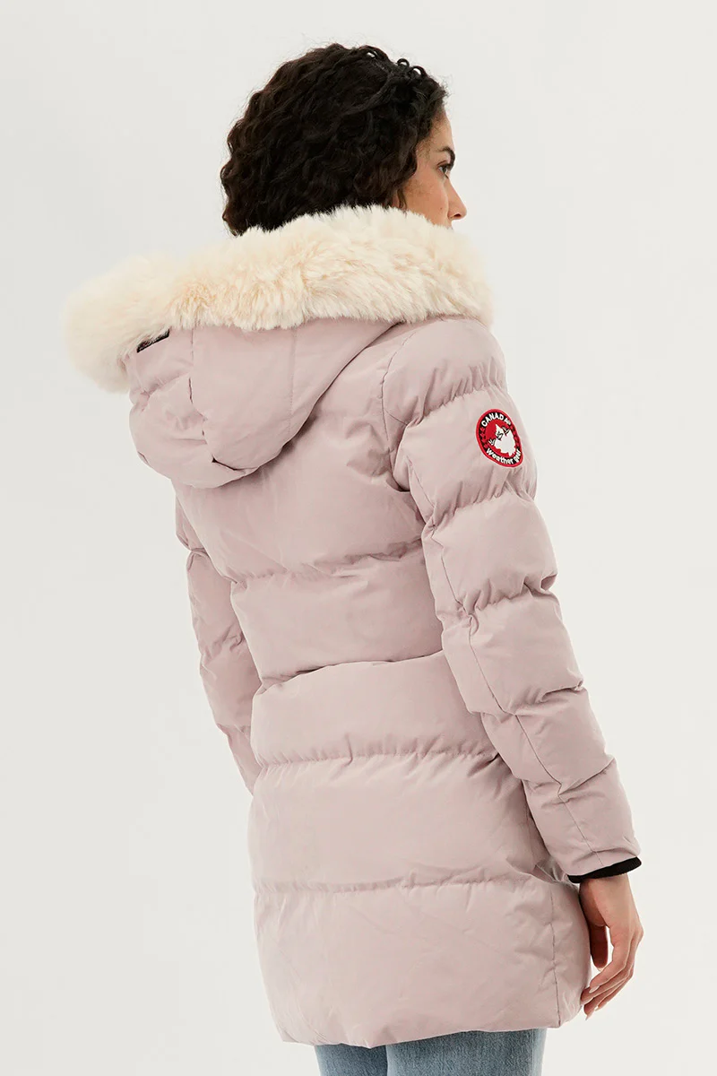 Canada Weather Gear Hip Length Parka Jacket - Pink - Image 3