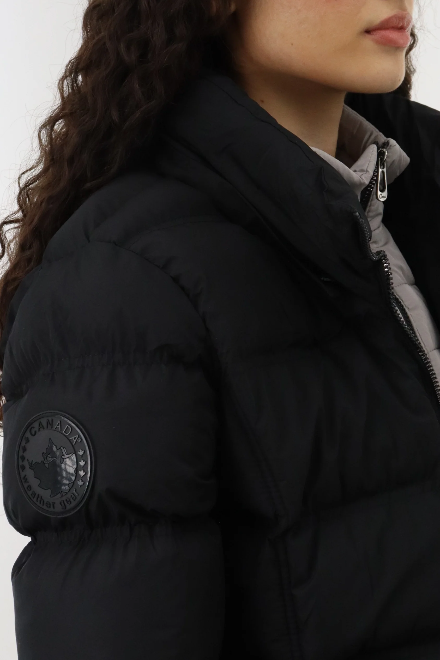 Canada Weather Gear Double Zip Two Tone Parka Jacket - Black - Image 4