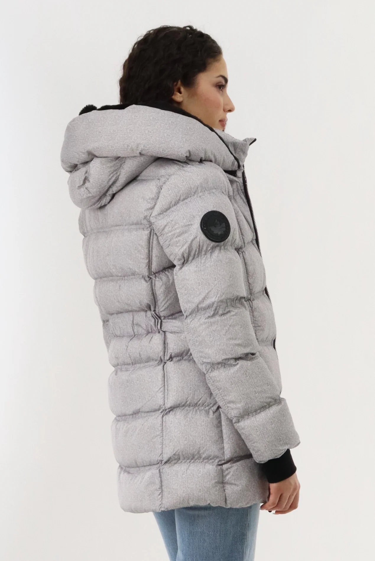 Canada Weather Gear Double Zip Two Tone Parka Jacket - Grey - Image 3