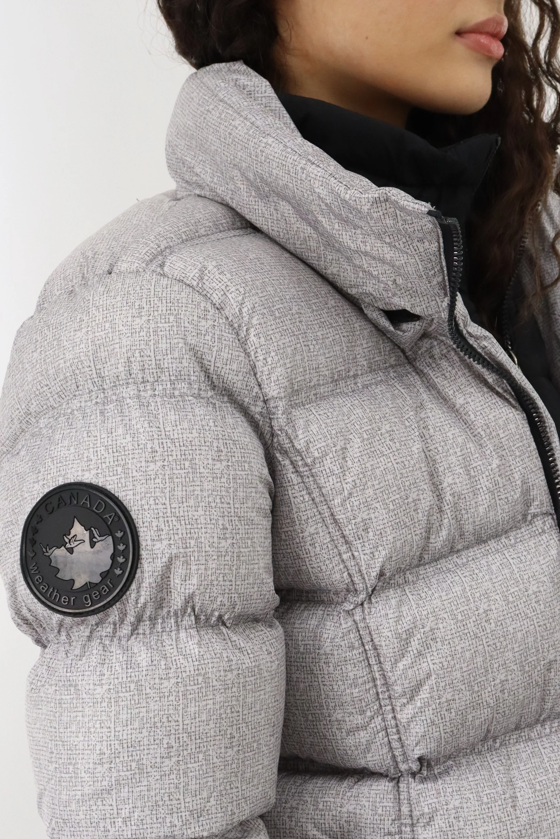 Canada Weather Gear Double Zip Two Tone Parka Jacket - Grey - Image 4